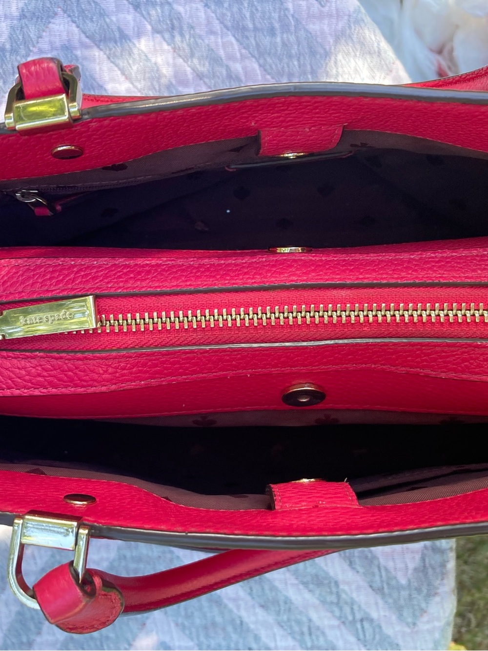 kate spade DarkPink Leather Satchel with Strap - Picture 5 of 7